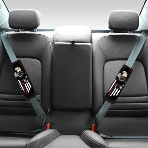 Image of AFPANQZ Eagle 250 Years Car Seat Belt Pads Covers Harness Shoulder Straps Pad Cushion Safety Seatbelt Pillow Cover for Adults Comfortable Driving Adjustable Universal Fit