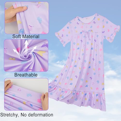 ICOSY Girls Nightgowns Toddler Girls Pajamas Princess Nightgown Clothes for Girl Casual Dress4