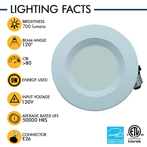 Ah Lighting A4/5CCT/BAFFLE Retrofit Kit Baffle Reflector Trim, 4 Inch Dimmable Led 5Cct Downlight Recessed Lighting thumb #1