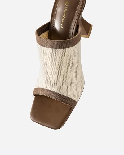 Mousse Fit Women Minimalist Square Toe Heeled Sandals, Women Sandal Shoes with Stiletto Heel4