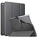 MoKo Etui na iPada 9,7 cala 2018/2017 (iPad5/iPad6)/iPad Air 2, smukły inteligentny pokrowiec z podstawką z narożnym ochraniaczem poduszki powietrznej i miękkim tyłem TPU, przestrzenny szary (z automatycznym budzeniem/uśpienieniem)