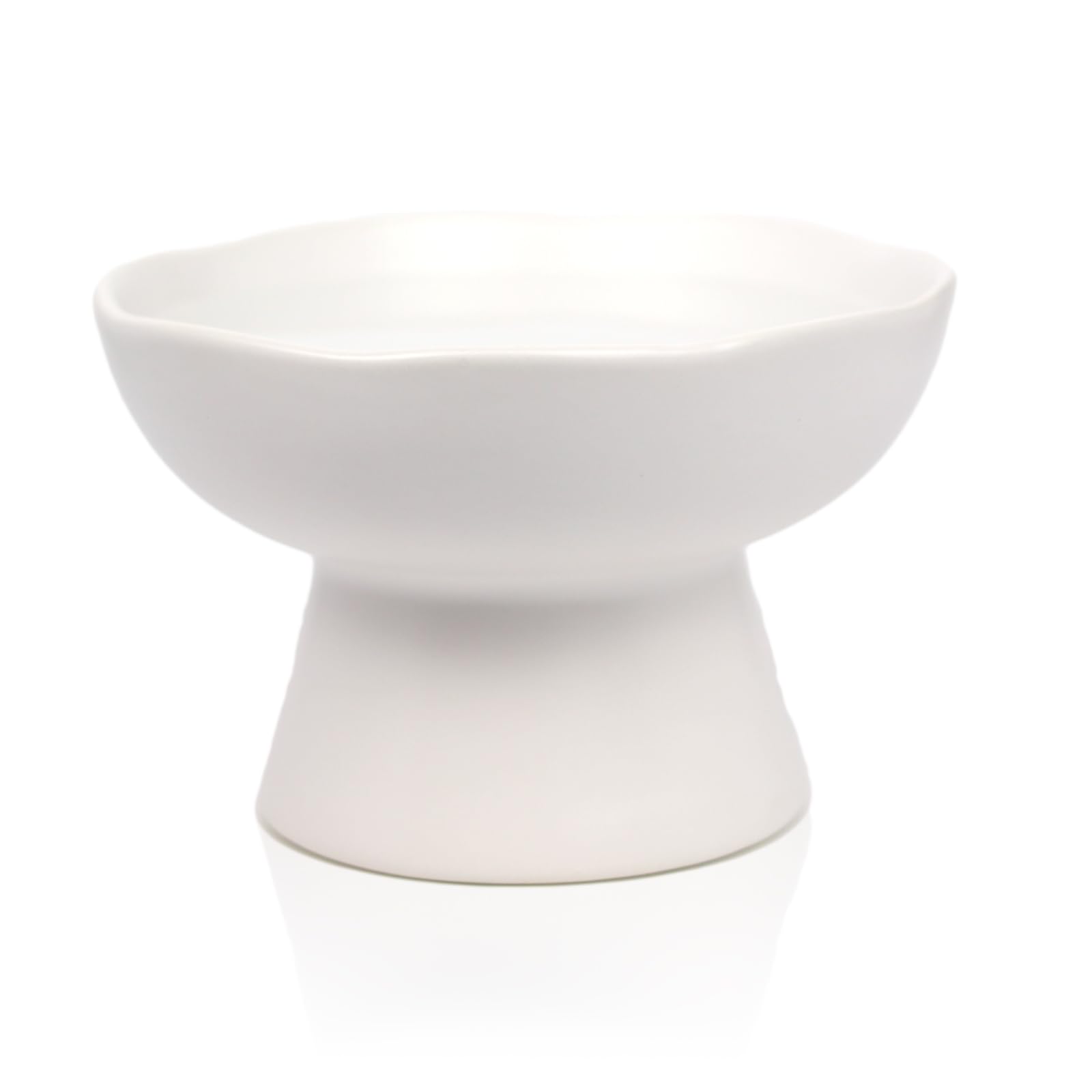 Podwyższone miski dla kotów ceramiczny porcelanowy karmnik dla kotów o płaskiej twarzy i małych psów - bezstresowa konstrukcja chroniąca kręgosłup kota