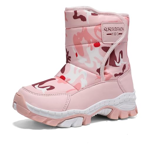 IWIHMIV Boys Girls Winter Walking Boots Kids Non Slip Cold Weather Warm Shoes Comfortable Outdoor Hiking Boots3