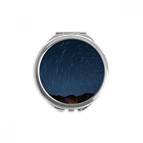 Maquillage de poche à la main portable miroir rond 2,6x2,4x0,3 pouces multicolore