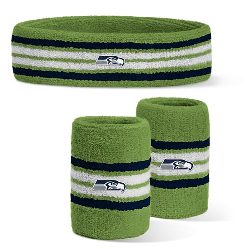 Image of For Bare Feet NFL Officially Licensed Team Logo Headband & Wristband Combo Pack Team Color OSFM