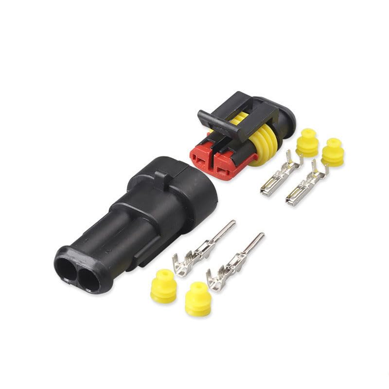 Connettore elettrico impermeabile for auto, spina a 2 pin, cavo