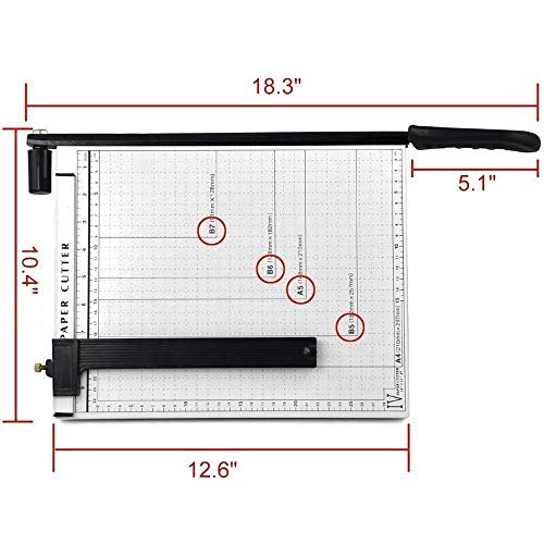 Image of KANAbee 12 Inch Steel Heavy Duty Professional Paper Cutter Guillotine Paper Trimmer Machine (B4)