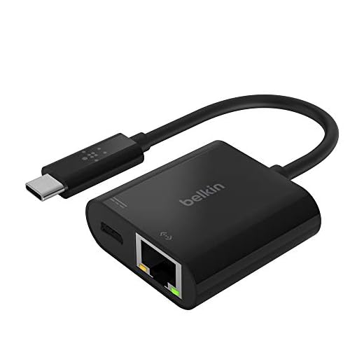 Belkin - USB-C to Ethernet + Charge Adapter, BLK (60W PD)