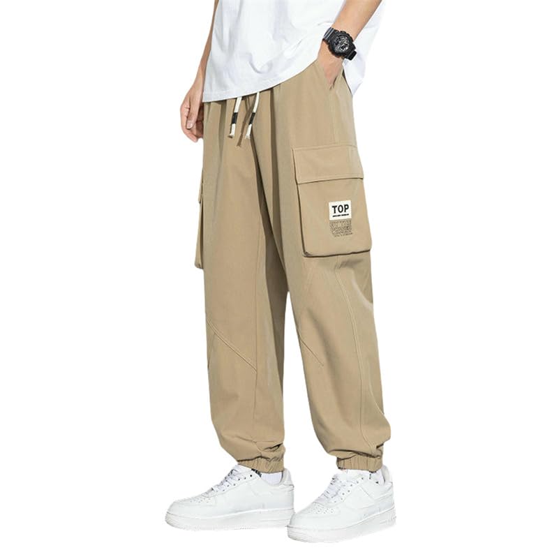 Pantalon cargo léger homme coupe ample anti-transpiration vêtement mi-saison