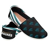 FOCO Jacksonville Jaguars NFL Womens Stripe Canvas Shoes - XL