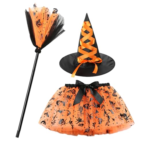 Falda De Niña De Halloween - Falda De Disfraz De Niña | Halween Kids Dress Up Set | Pantallas De La Tul Transpirable Para De Cumpleaños Cosplay Evento De Pascua Para Existencias