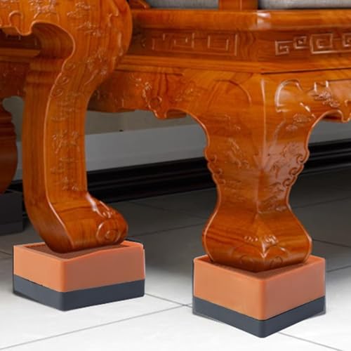 Elevadores de sofá apilables y cuadrados | Pack de 4 soportes estables 7