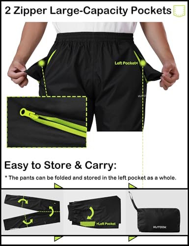 Pantalones KUTOOK impermeables de alta resistencia para montaña y trekking 4