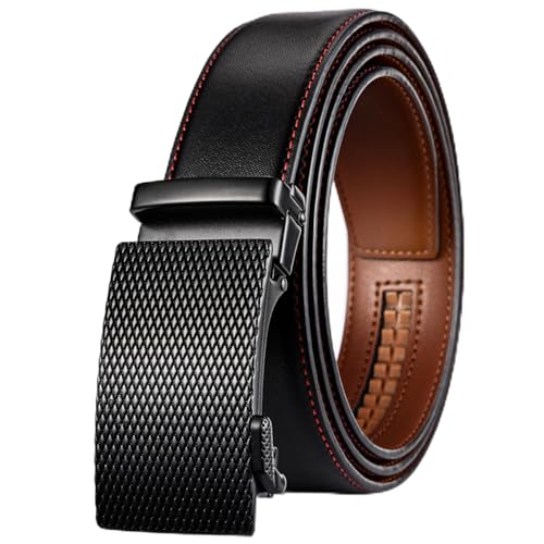 Ceinture pour homme en cuir véritable : finis les trous déformés grâce à la boucle automatique