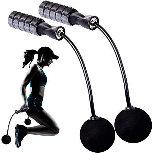 Springtouw, Fitness Speed Rope Draadloze Springtouw Gewogen Springtouw voor Gym Vetverbranding Fitness, Apparatuur Boksen Training Skippen, Gewichtsverlies Oefening voor Volwassene, Kinderen, Vrouwen (Grijs)