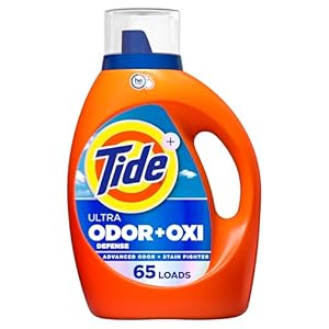 Tide Ultra Odor Defense Plus Oxi Liquid Laundry Detergent, 92 fl oz, 65 Loads, Advanced Odor and Stain Fighting Laundry Detergent Liquid