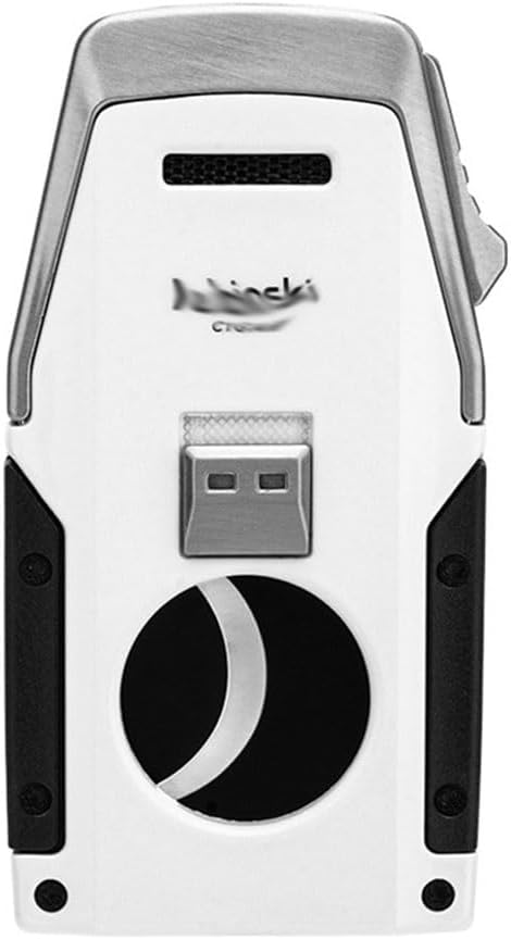 Double Fire Multi-Function Cigar Lighter, Windproof Butane Torch Lighter and Cutter,Men's Cigar Accessories Giftt(C)