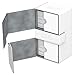 Ultimate Guard Twin Flip'n'Tray 200+, Deck Case for 200 Double-Sleeved TCG Cards +Dice Tray, White/Grey, Independent Magnetic Closure & Microfiber Lining