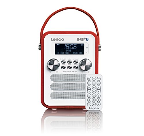 Vintage Digitalradio DAB+ PDR-050 mit Bluetooth , PLL FM-Radio und RDS/LCD Display Rot