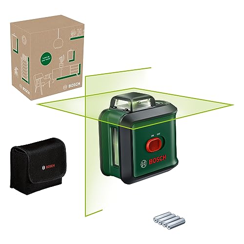 Bosch Laser lignes UniversalLevel 360 (laser lignes vertical et horizontal avec laser à 360° pour un alignement dans toute la pièce, dans boîte carton pour...