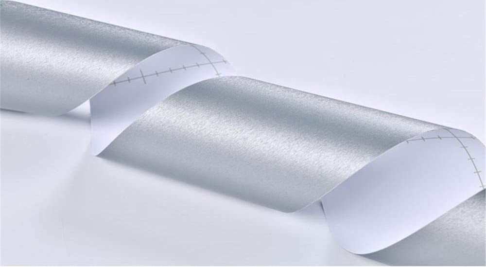 Bordo Adesivo Glitterato Argento Per Pareti - Striscia Decorativa 10x200cm - Stile Greco, Autoadesiva