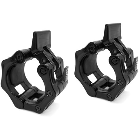 The Pure Blue 28mm Collar Clamps For Bars, Dumbells, Barbells Gym Equipment, Clamp, High Grade ABS, Weightlifting, Gym, Fitness, Crossfit etc. (28mm, 1 Pair) Cover