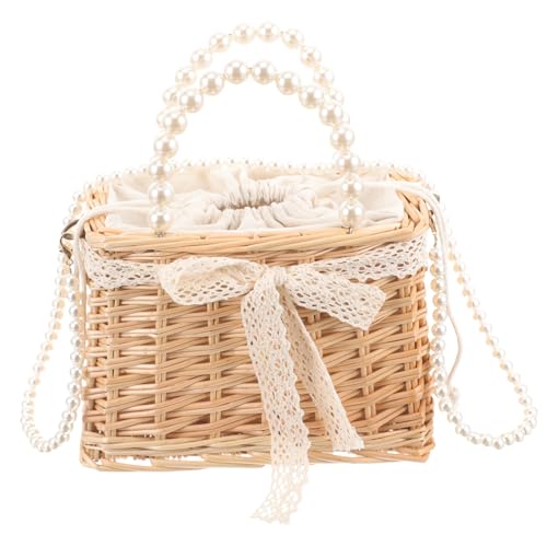 Sac en perles et bambou tissé pour vos journées à la plage