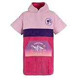 WAVE HAWAII Badeponcho Kinder, Surf Poncho aus natürlicher Baumwolle, Strand Poncho mit Kapuze – Kuscheliges Handtuch für Jungen und Mädchen für zu Hause, Freizeitbad & Reise, Größe (Barbie, XS)