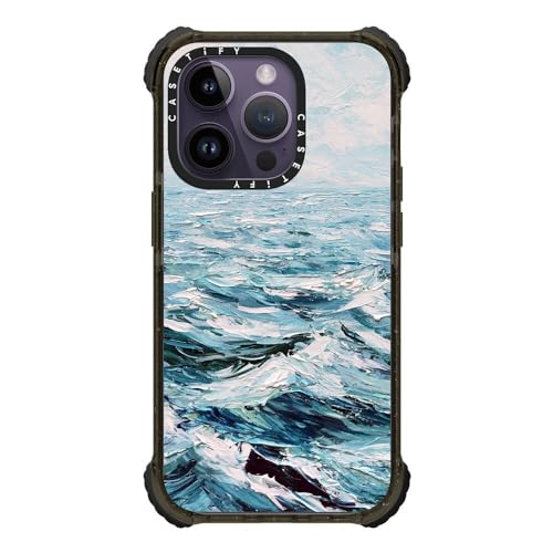 Coque iPhone 14 Pro bleu foncé CASETiFY Ultra Impact test qualité militaire - 2