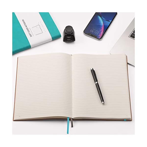 2er Pack Notizbuch B5 Liniert Softcover, RETTACY großes Tagebuch mit PU Leder, 100 g/m² Dickes Papier, 408 Nummerierten… – Bild 8