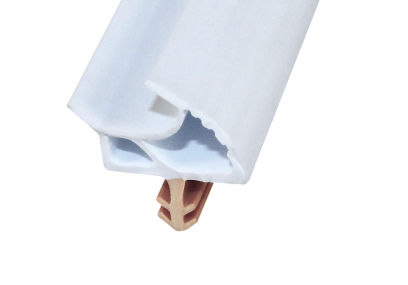 SN-TEC Zimmertürdichtung/Türdichtung/Türgummi TD 3900 für 3mm Nut und 12mm Falz, Farbe: weiß (15 Meter)