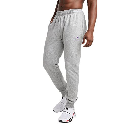 Champion, Powerblend Fleece, Cuffed Ankle Jogger Sweatpants For -Men, Oxford Gray-549314, X-Large #TOP2