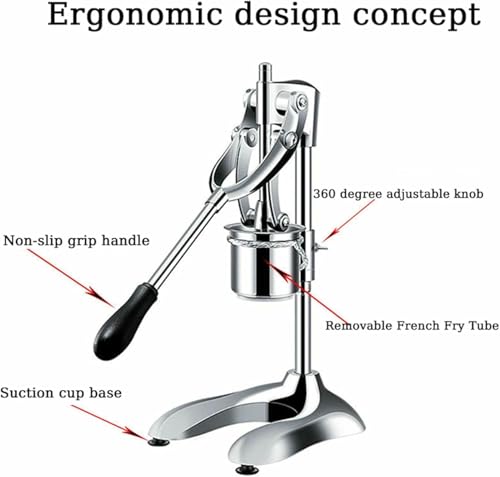 Coupe-frites manuel avec 12 trous - En acier inoxydable - Pour frites longues - 30 cm