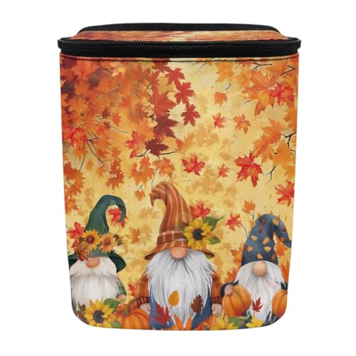 Image of Thanksgiving Fall Maple Leaf Car Trash Hanging Garbage Can /Bag with Lid Portable Waterproof Trash Bag Car Accessories Interior for Sedans, SUVs & Trucks
