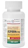 Low dose Baby Aspirin 81mg for Adults. (NSAID) | Made in USA | (Value Pack 1,000 Enteric Coated Tablets)