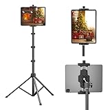 【360 Grados de Rotación】Este soporte para iPad con 360 grados de rotación se puede ajustar fácilmente a cualquier posición deseada. Garantiza una rotación horizontal de 360 grados para fotografía panorámica al ajustar el ángulo. Está diseñado para que puedas ajustar el ángulo de visión del iPad o del teléfono con una sola mano.