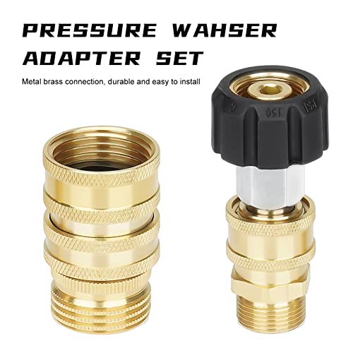 Hurotoms Pressure Washer Adapter Set Metric Quick Disconnect Kit, M22