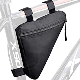 Retoo Borsa triangolare per bicicletta, 2 l, borsa per quadro, borsa per bicicletta, borsa per bicicletta, borsa per bicicletta, pompa, attrezzi, giacca antipioggia, telaio per bici da corsa, MTB