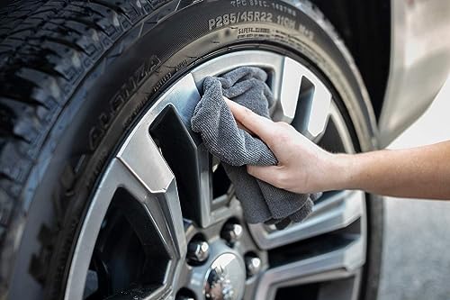 Image of Auto Hub 340 GSM Microfiber Cloth for Car - Edgless & Dual Sided Microfiber Cloth - Lint & StreakFree Car Cleaning Cloth - Multipurpose Cleaning Cloth for Interior & Exterior - 4pc, 40x40 cm,Grey