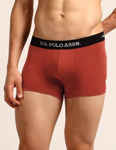Image of U.S. Polo ASSN. Men's OET13 Anti Microbial Solid Underwear Trunks - Pack of 5