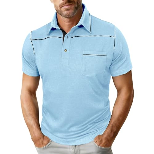 Polo homme manches courtes col boutonné contre la chaleur sans perdre en élégance