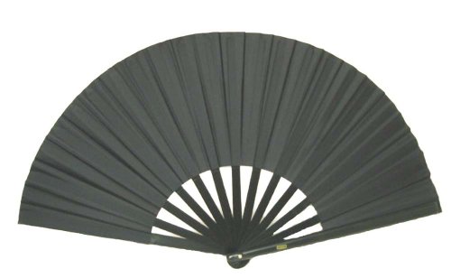 House of Rice Black Performance Folding Fan #359