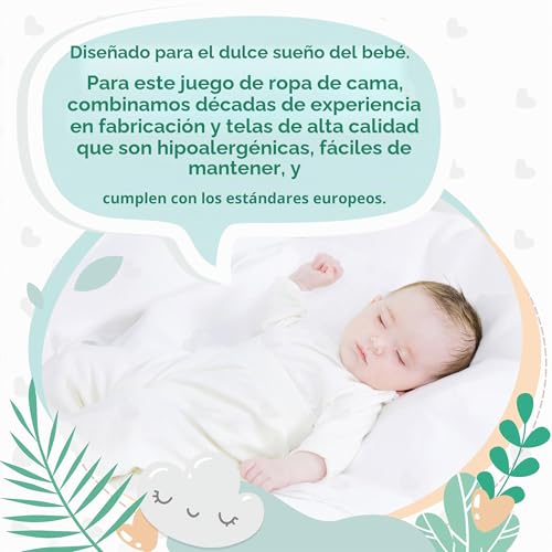 Miniatura 3 de Fam Home: Juego De Ropa De Cama Infantil Cheeky Fox, Edredón Para Bebé 100 X 135 Cm Y Almohada 40 X 60 Cm Certificado Oeko-Tex Standard 100 Adecuado Para Cama De 70 X 140