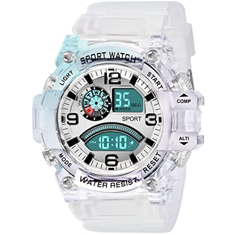 Saubhagye Digital Sport Multi Functional Wrist Watch for Kids White (B0B8SJJW21) Amazon Price History, Amazon Price Tracker