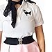 Hip Hop 50's Shop 50s Adult Poodle Skirt Costume Shirt Top with Applique for Women (2X-Large, Black)