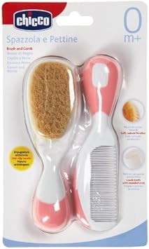Chicco Brosse Et Peigne Soie Naturelle Rose Amazon Fr Bebe Et Puericulture