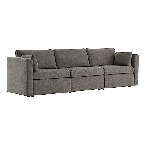 Image of CHITA 112 inch Modular Sectional Sofa, 3 Seat Modular Couch, Grey