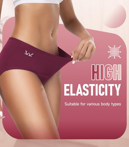 Image of RUIXUE Womens Period Underwear Heavy Flow Menstrual Period Panties Leak-Proof Hipster Panty for Female Teens Girls 3 Pack