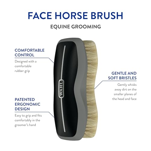 WAHL Professional Animal Equine Grooming Face Horse Brush - Black - Image 2