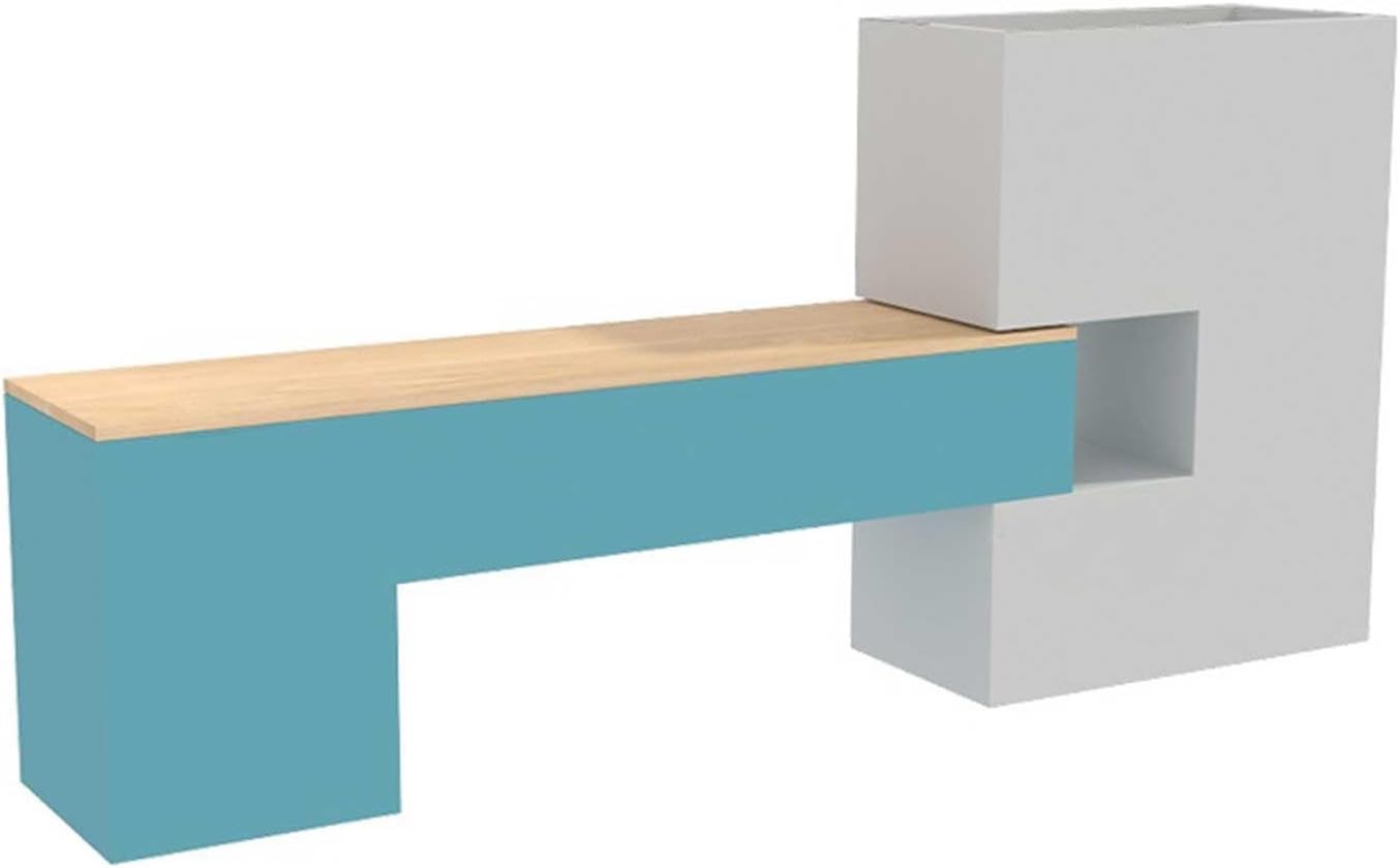 Bench with planter, outdoor planter with bench, metal planter benches, suitable for shopping malls, parks, patios, planting green plants to beautify the space, assembly